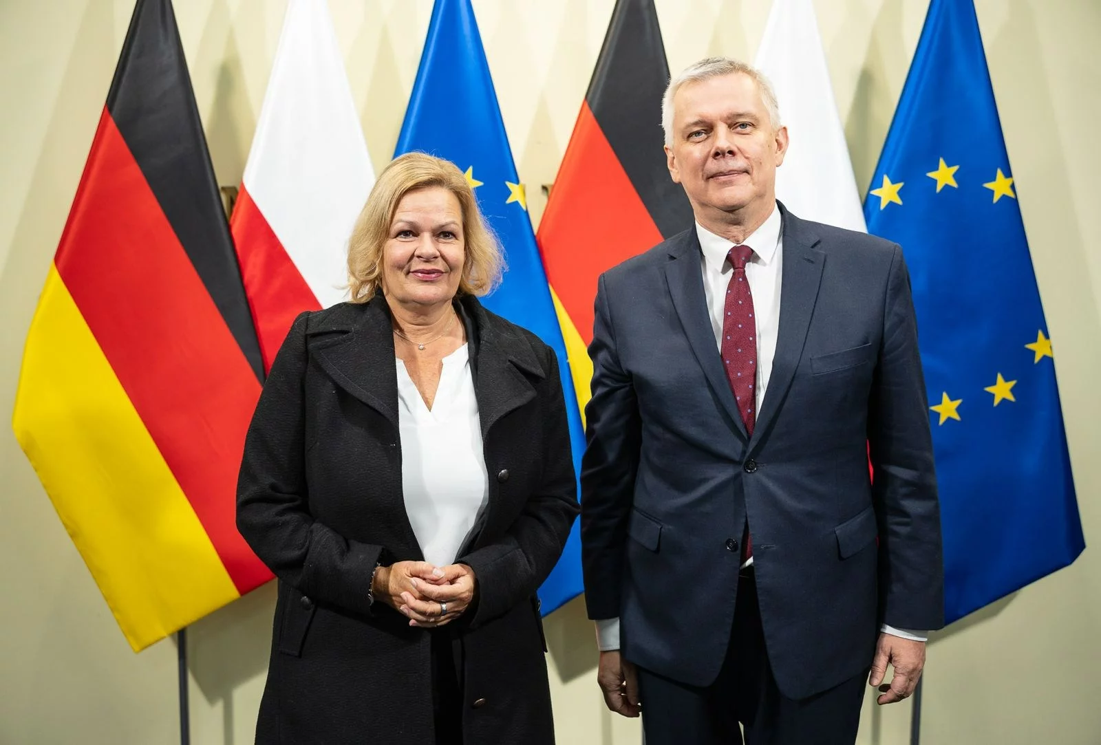 Nancy Faeser i Tomasz Siemoniak