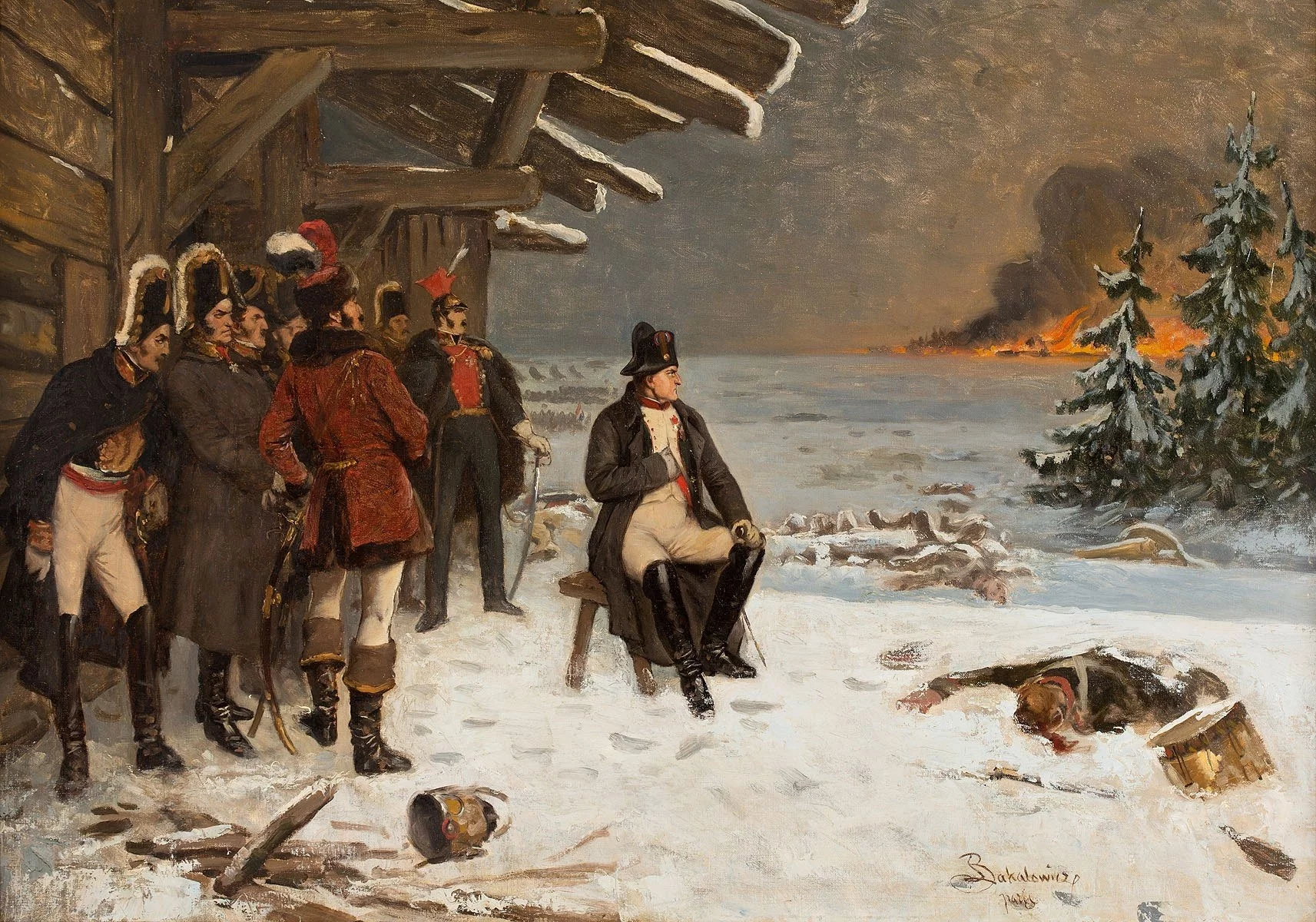 Władysław Bakałowicz - Napoleon pod Moskwą