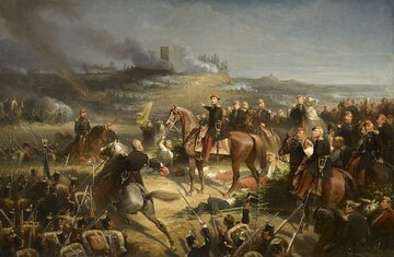 Napoleon III w bitwie pod Solferino, mal. Adolphe Yvon