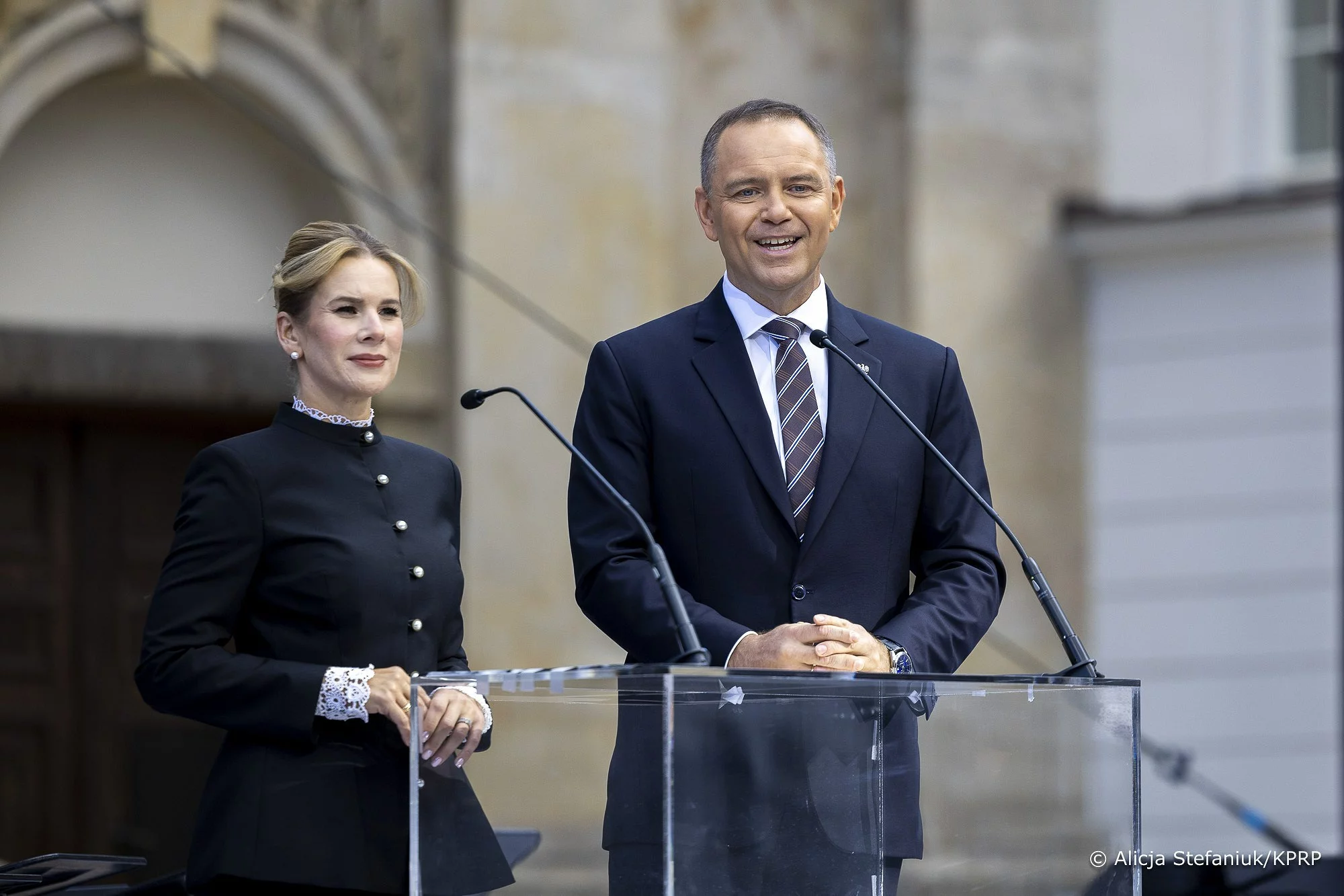 Pierwsza dama Marta Nawrocka i prezydent Karol Nawrocki