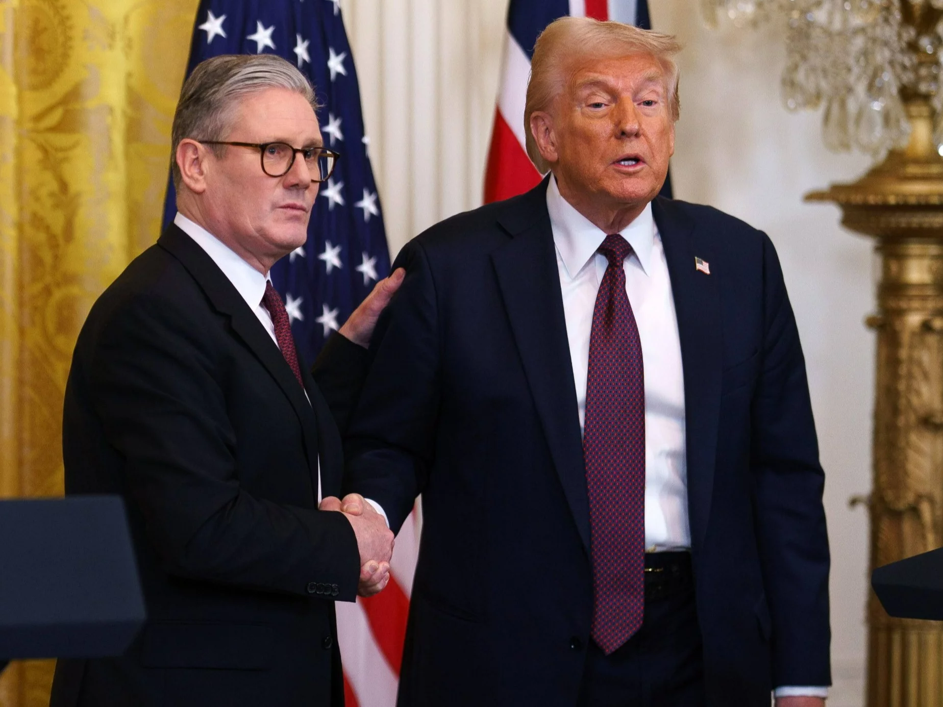 Premier Wielkiej Brytanii Keir Starmer i prezydent USA Donald Trump