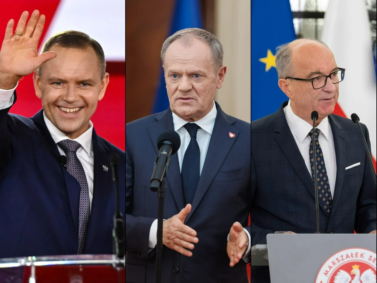 Karol Nawrocki, Donald Tusk, Włodzimierz Czarzasty