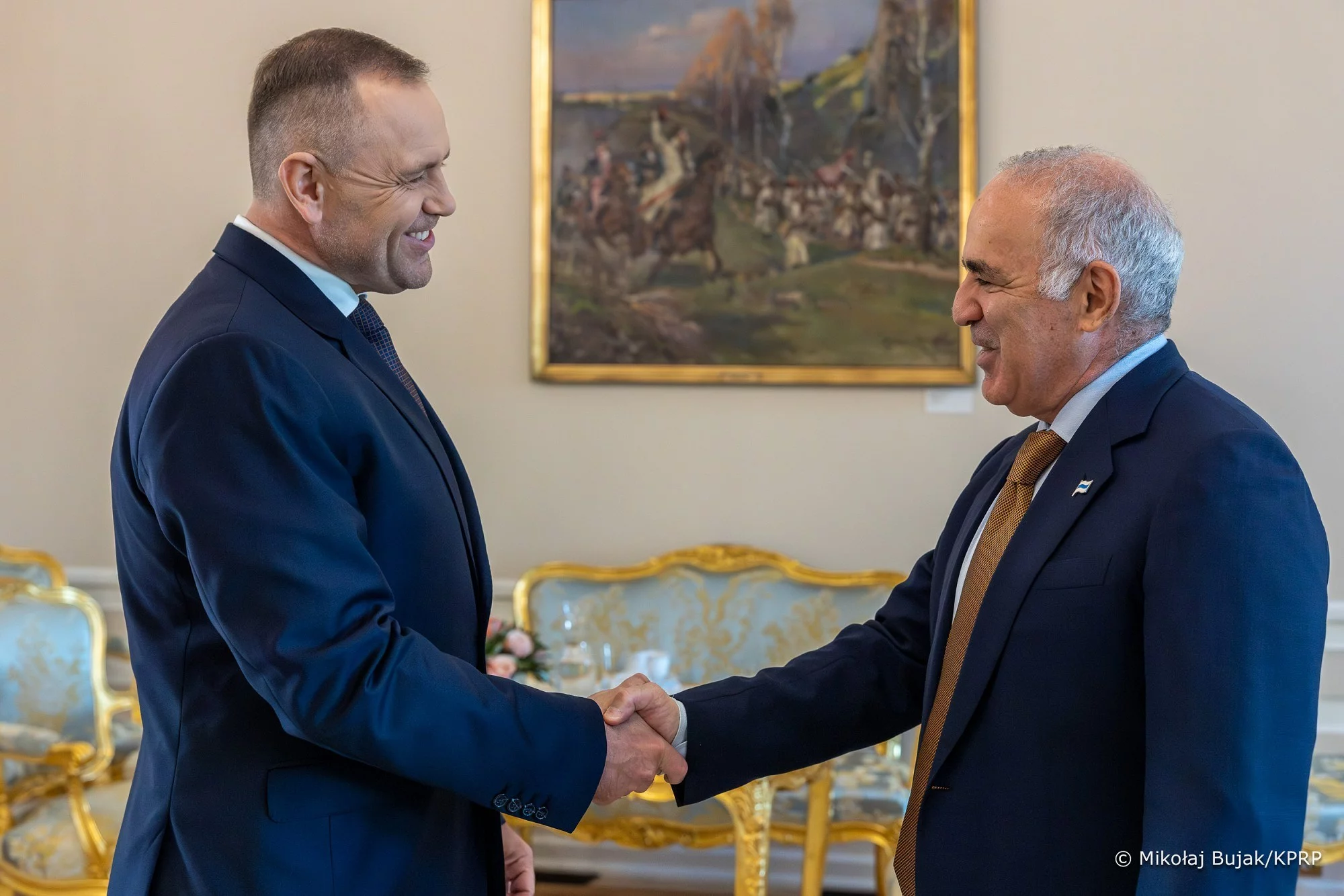 Prezydent Karol Nawrocki i Garri Kasparow