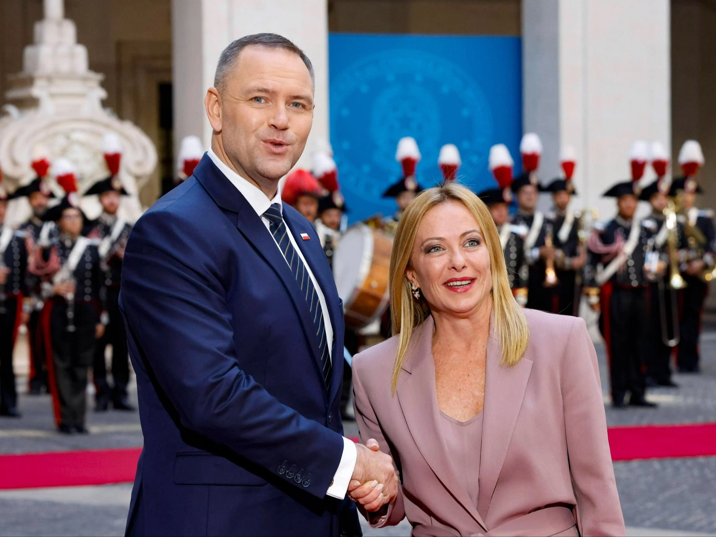 Prezydent RP Karol Nawrocki i premier Włoch Georgia Meloni