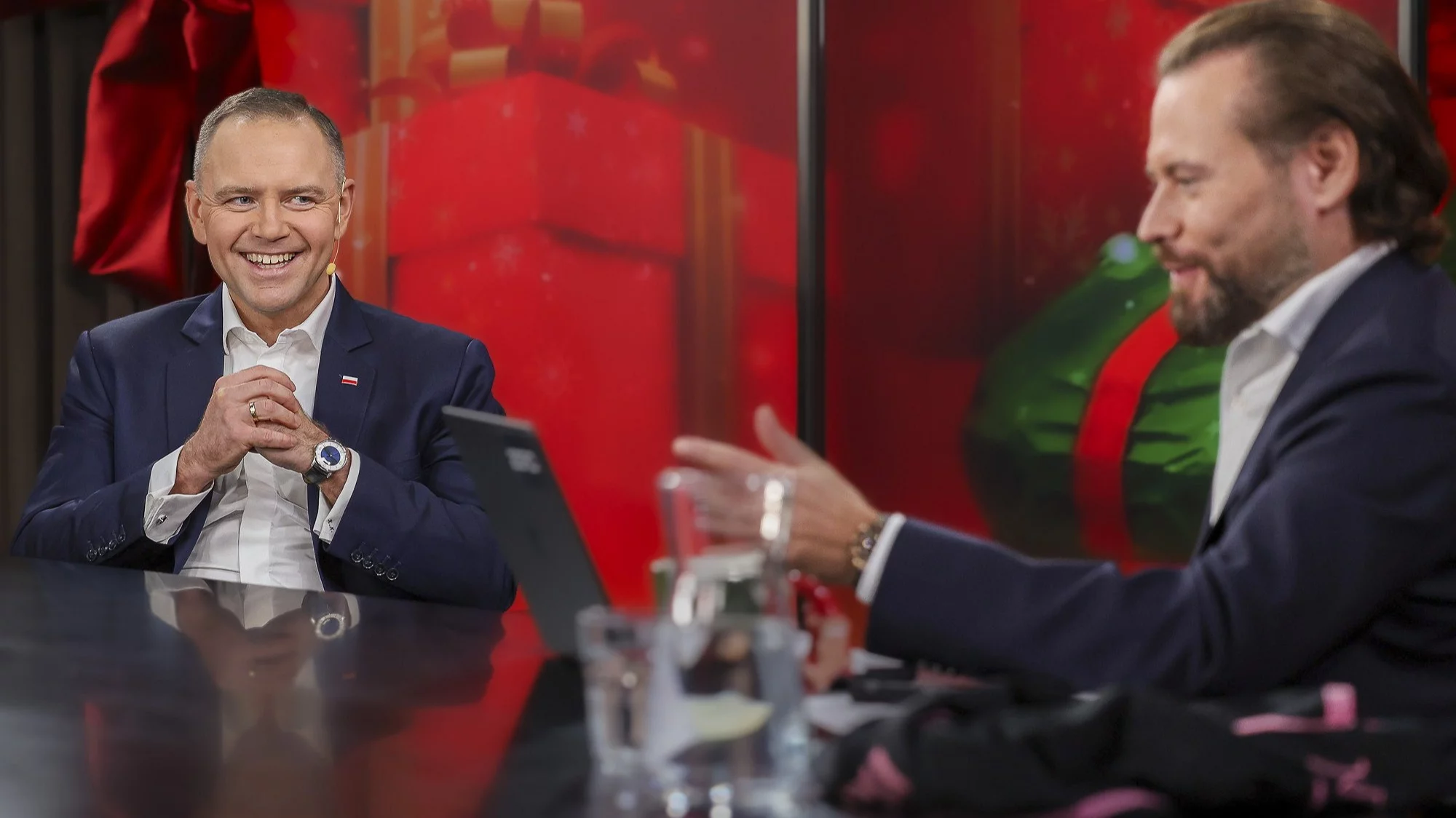 Prezydent Karol Nawrocki i dziennikarz Krzysztof Stanowski