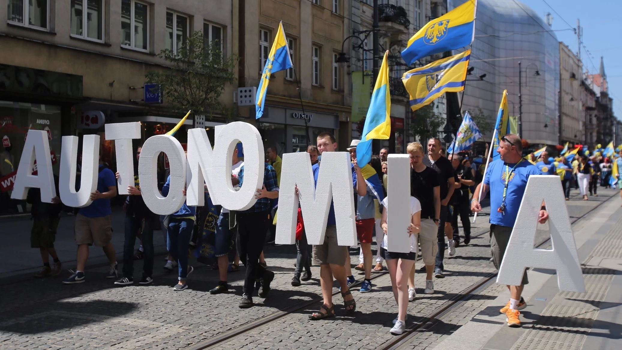 IX Marsz Autonomii Śląska zorganizowany przez Ruch Autonomii Śląska w Katowicach