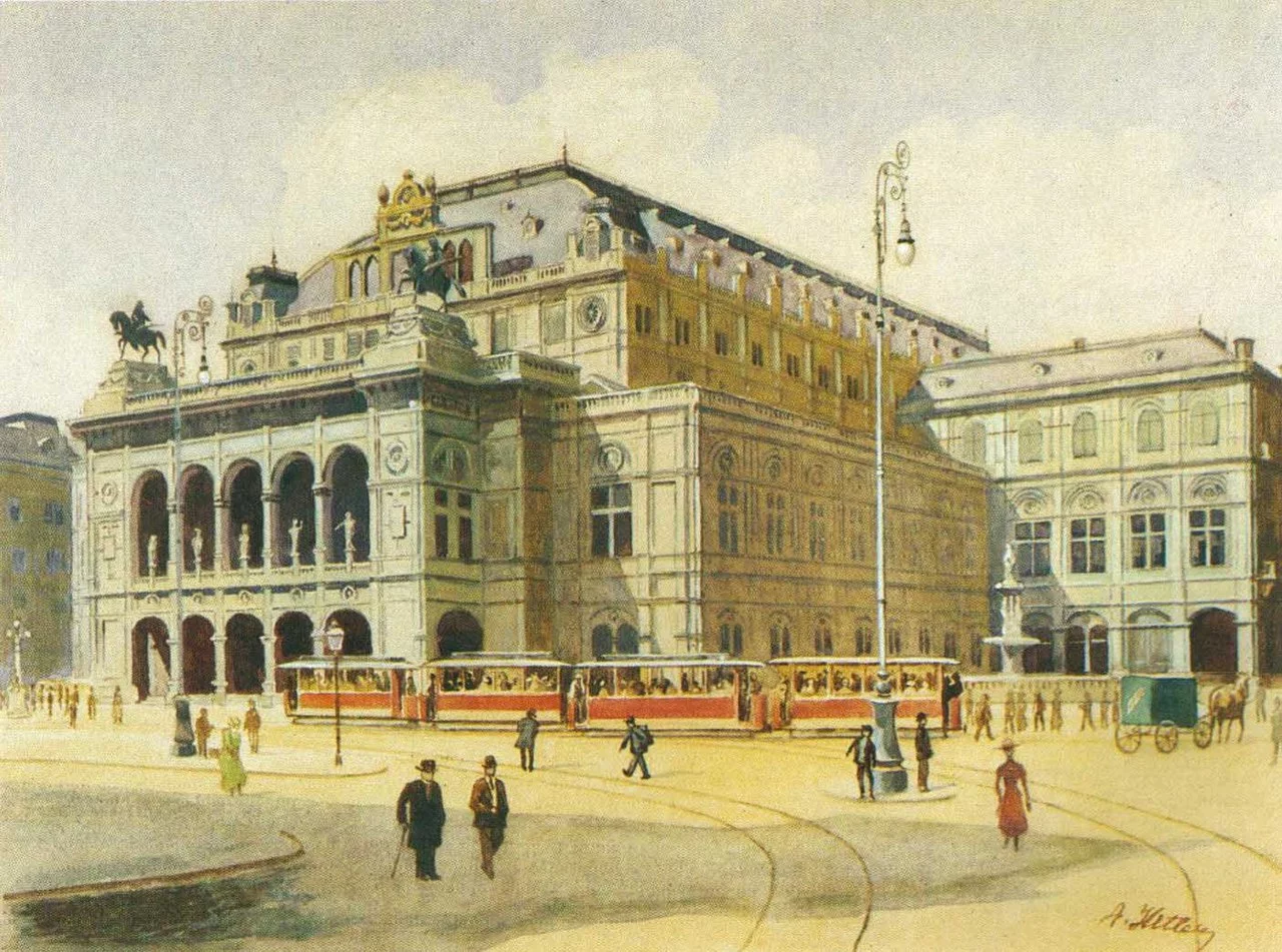 Wiedeńska opera narodowa, 1912. Mal. Adolf Hitler