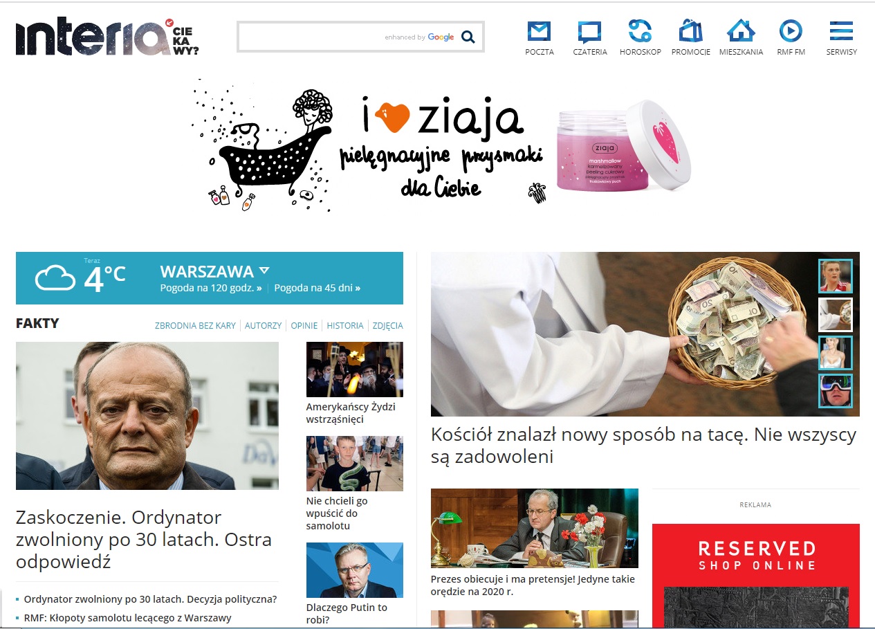 Interia to trzeci największy portal internetowy w Polsce