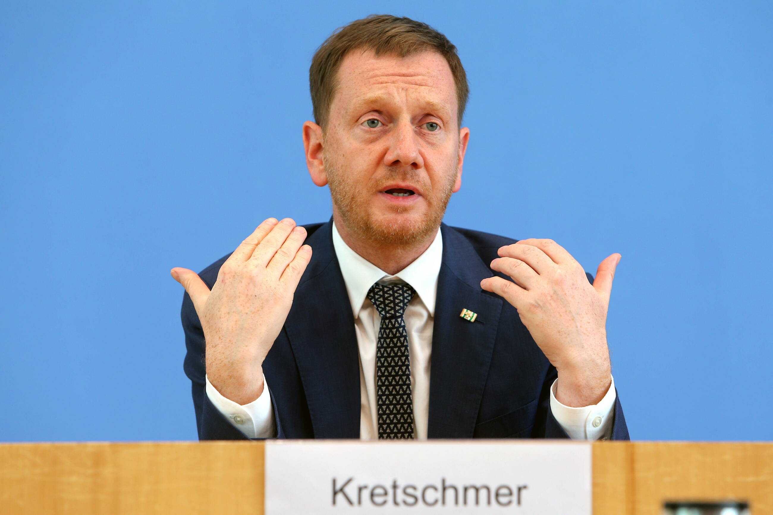 premier Saksonii Michael Kretschmer. Zdj. ilustracyjne