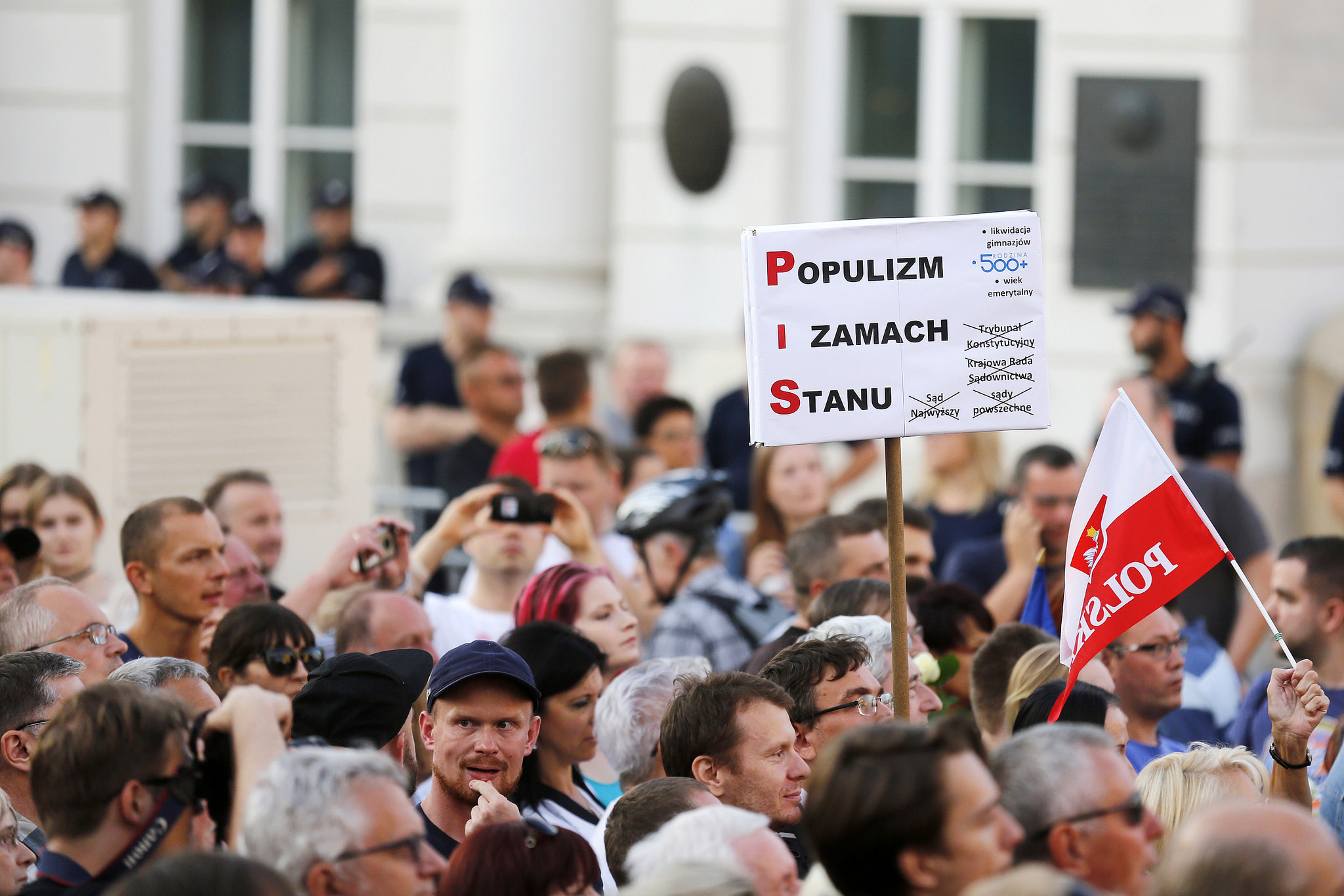 Lipiec 2017 r., Warszawa. Protest przeciwko reformie sądownictwa