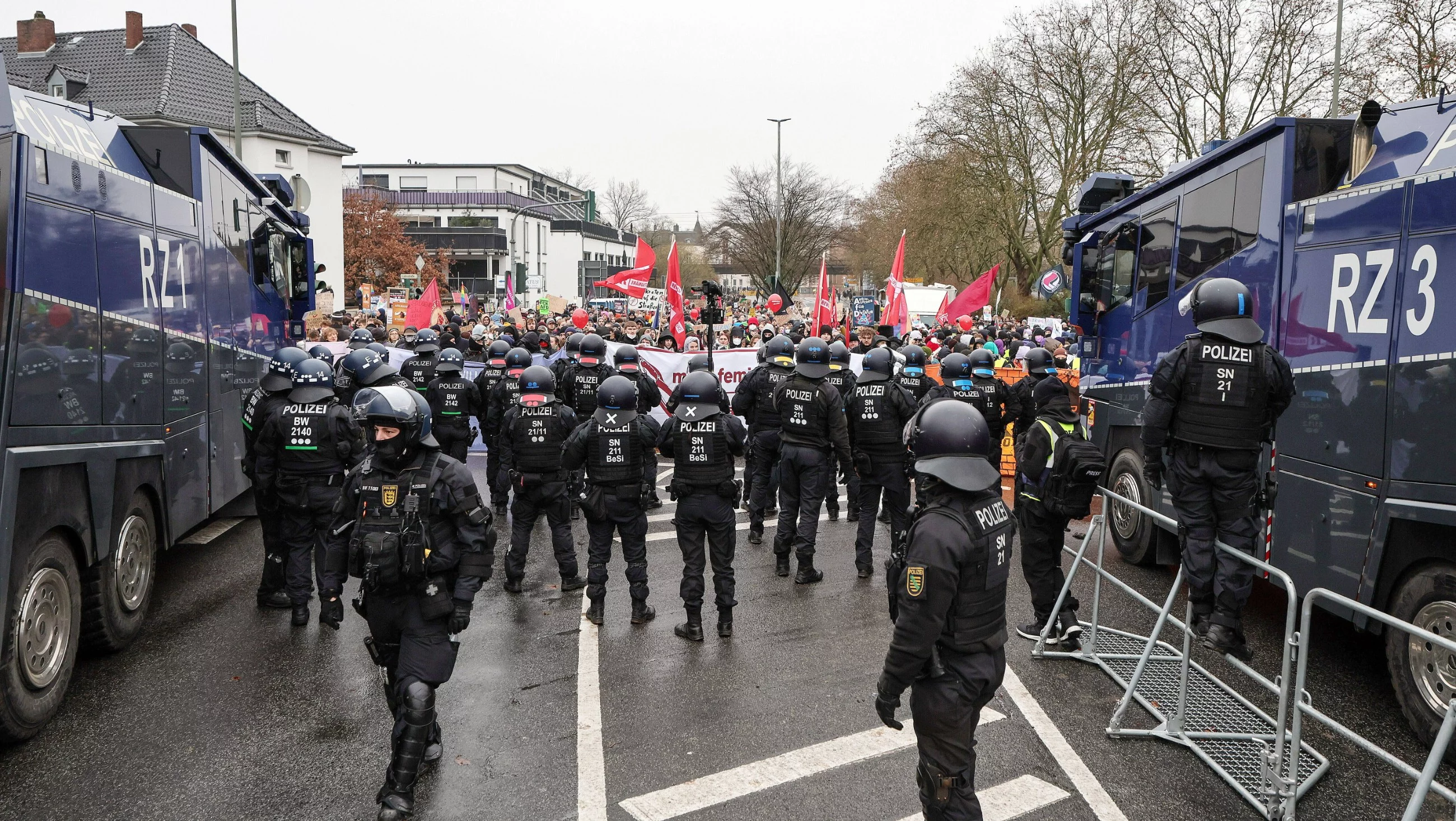 Protest przeciwko AfD w Giessen