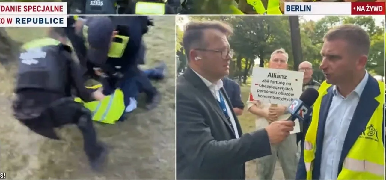 Robert Bąkiewicz pobity przez niemiecką policję