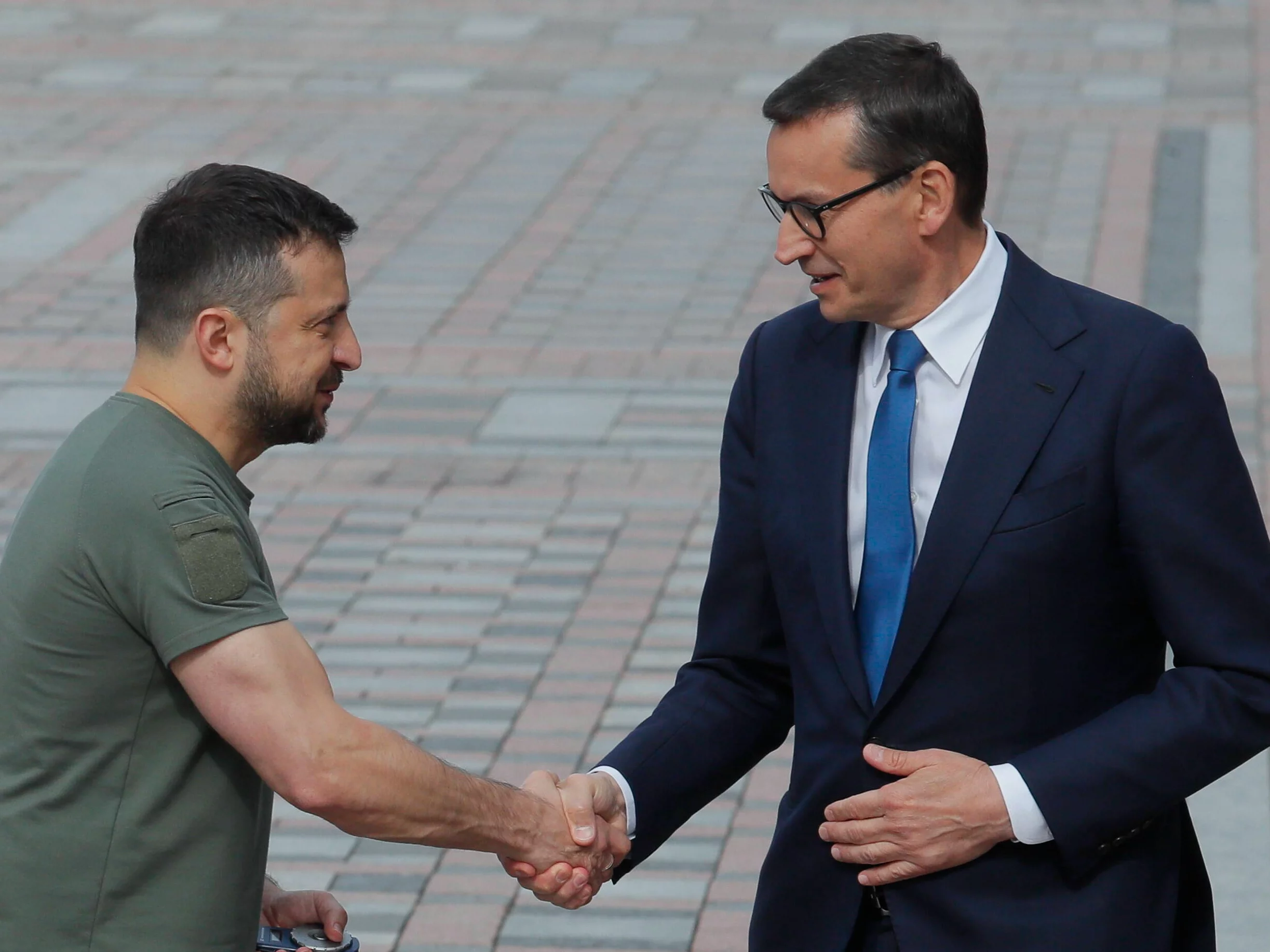 Prezydent Ukrainy Wołodymyr Zełenski i były premier Mateusz Morawiecki