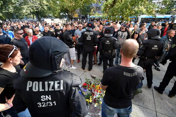 Niemiecka policja w Chemnitz