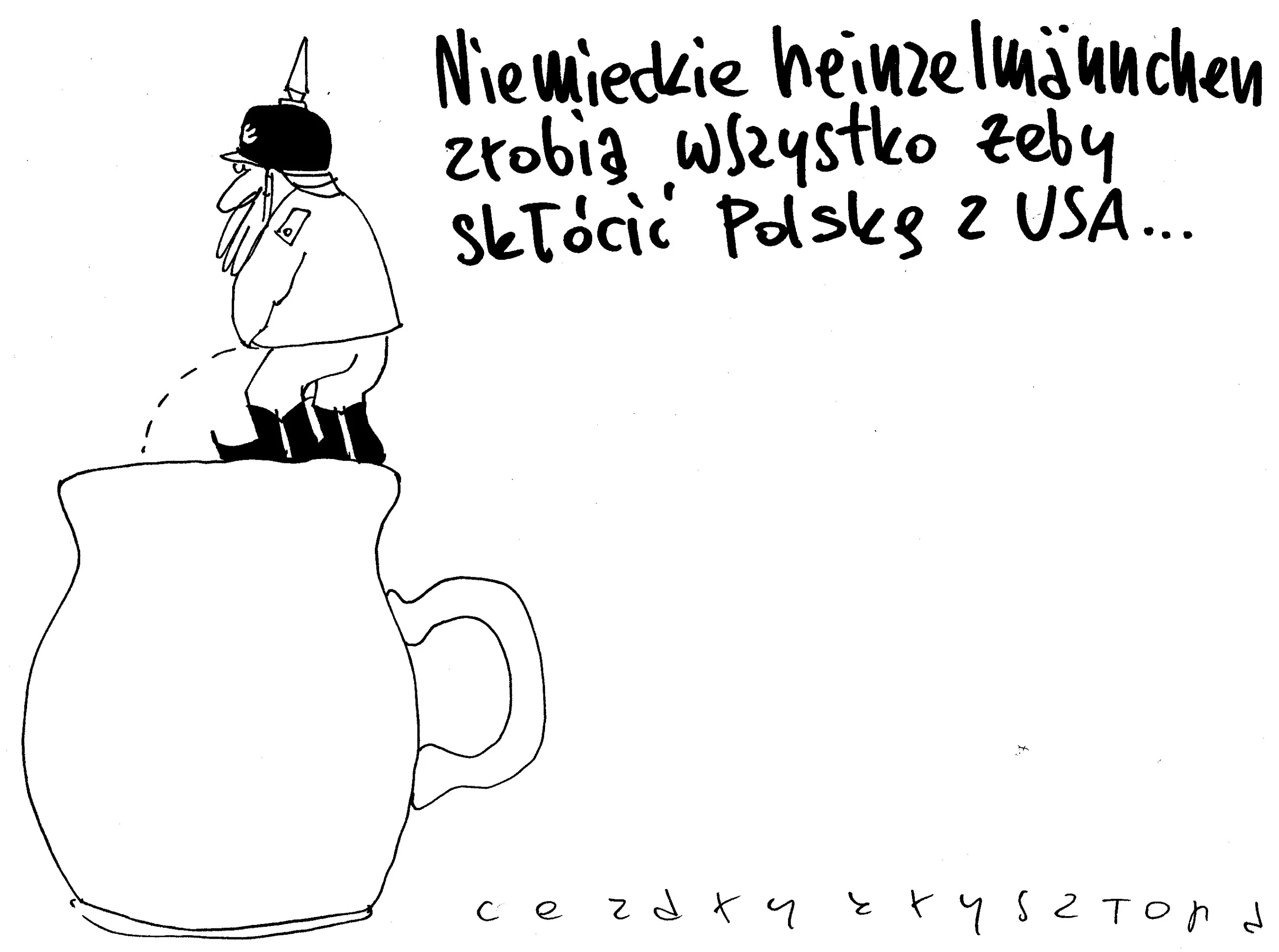 Rysunek Cezarego Krysztopy