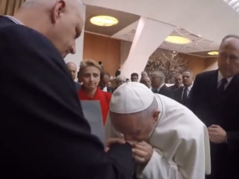 Marek Lisiński i papież Franciszek