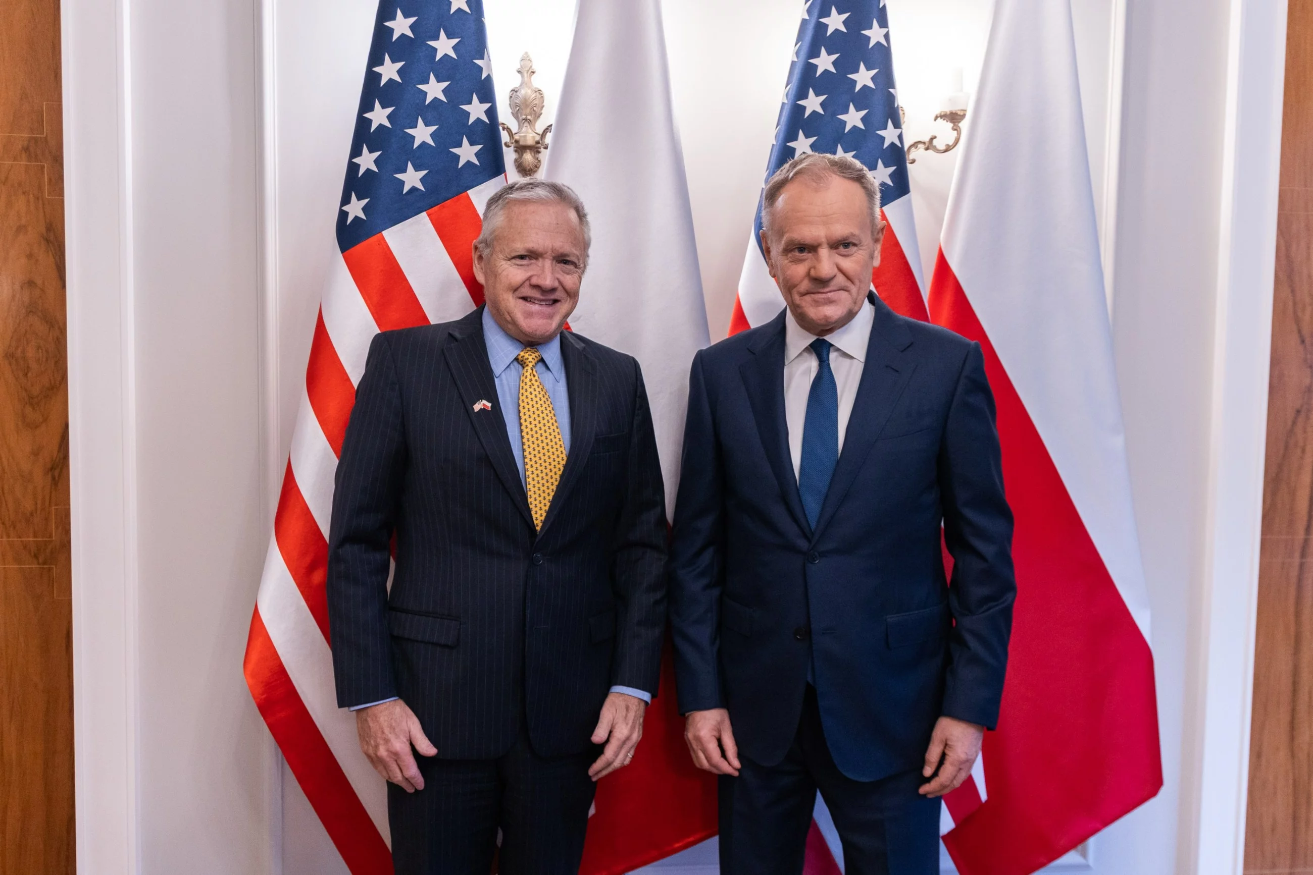 Ambasador USA w Polsce Tome Rose i premier Donald Tusk