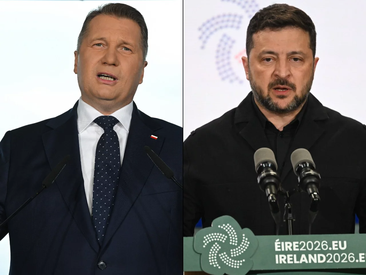 Przemysław Czarnek i Wołodymyr Zełenski