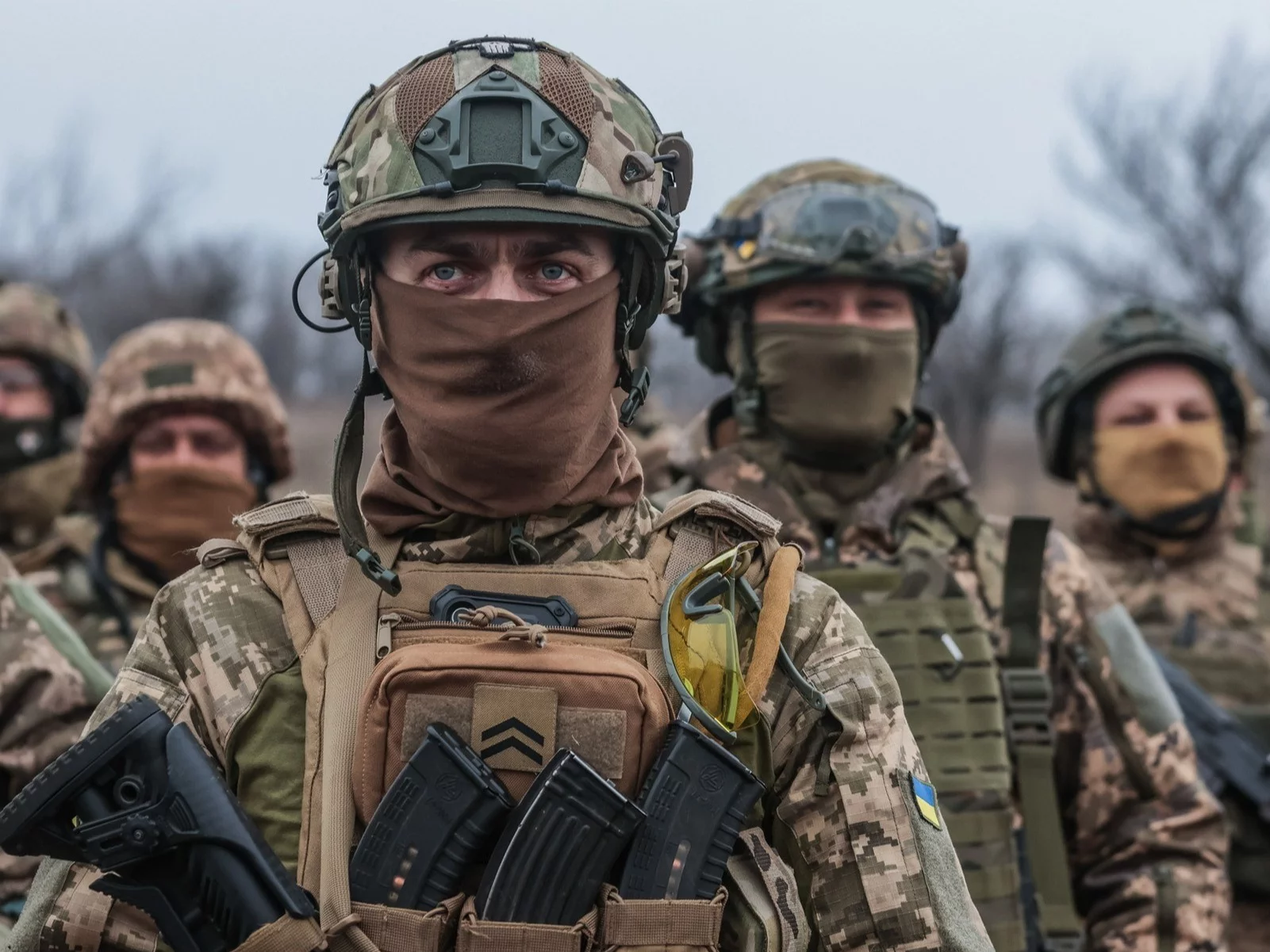 Ukraińscy żołnierze podczas wojny z Rosją