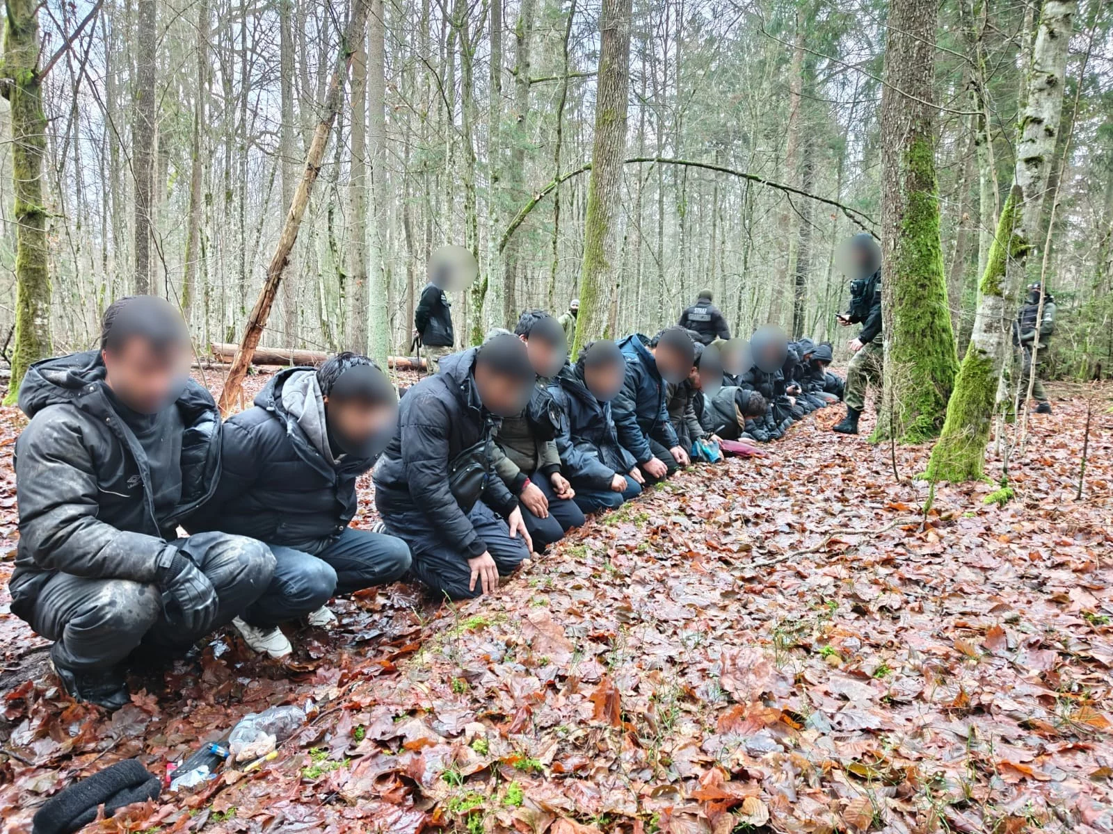 Nielegalni migranci na granicy polsko-białoruskiej