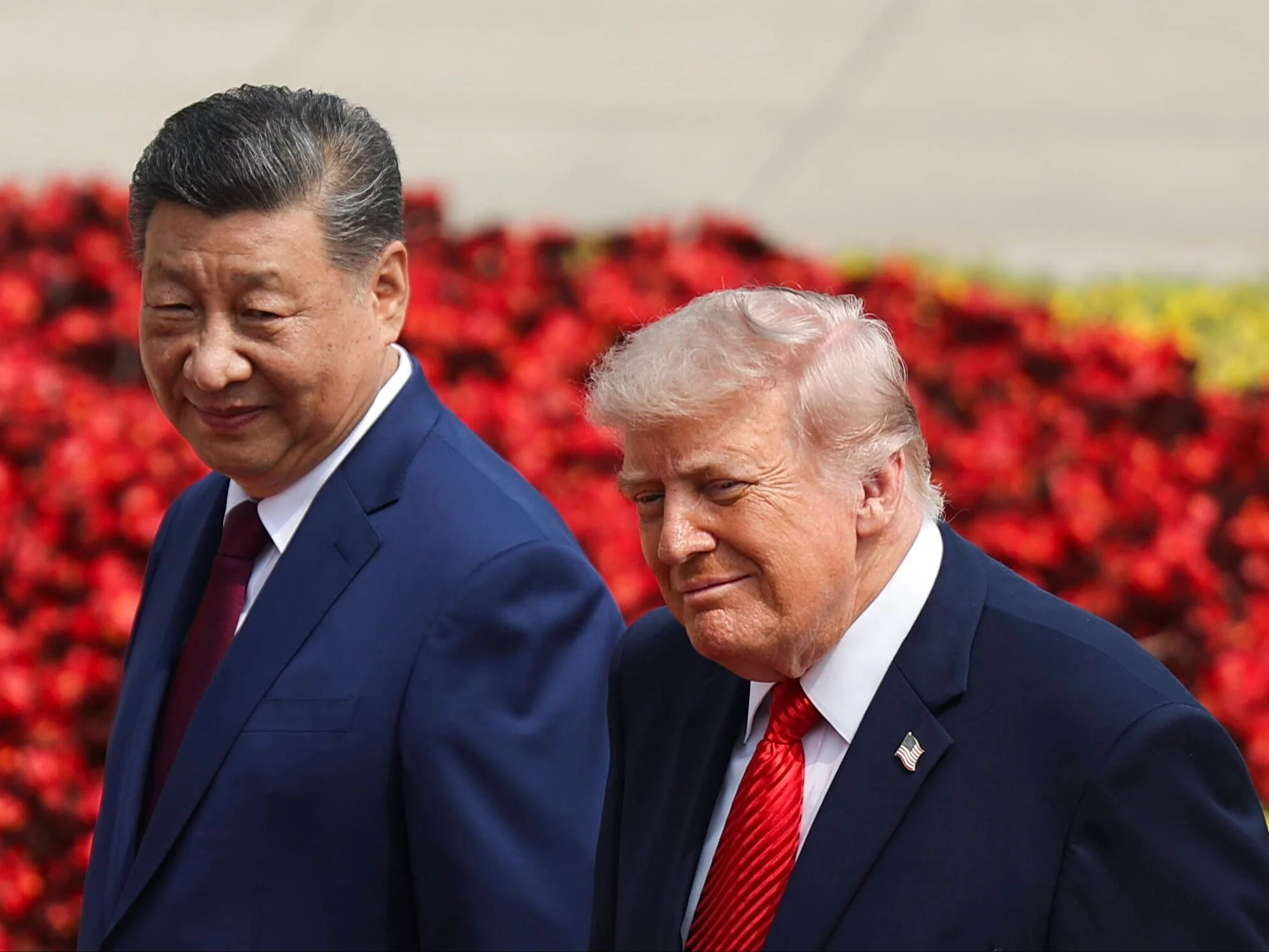 Przywódca Chin Xi Jinping i prezydent USA Donald Trump
