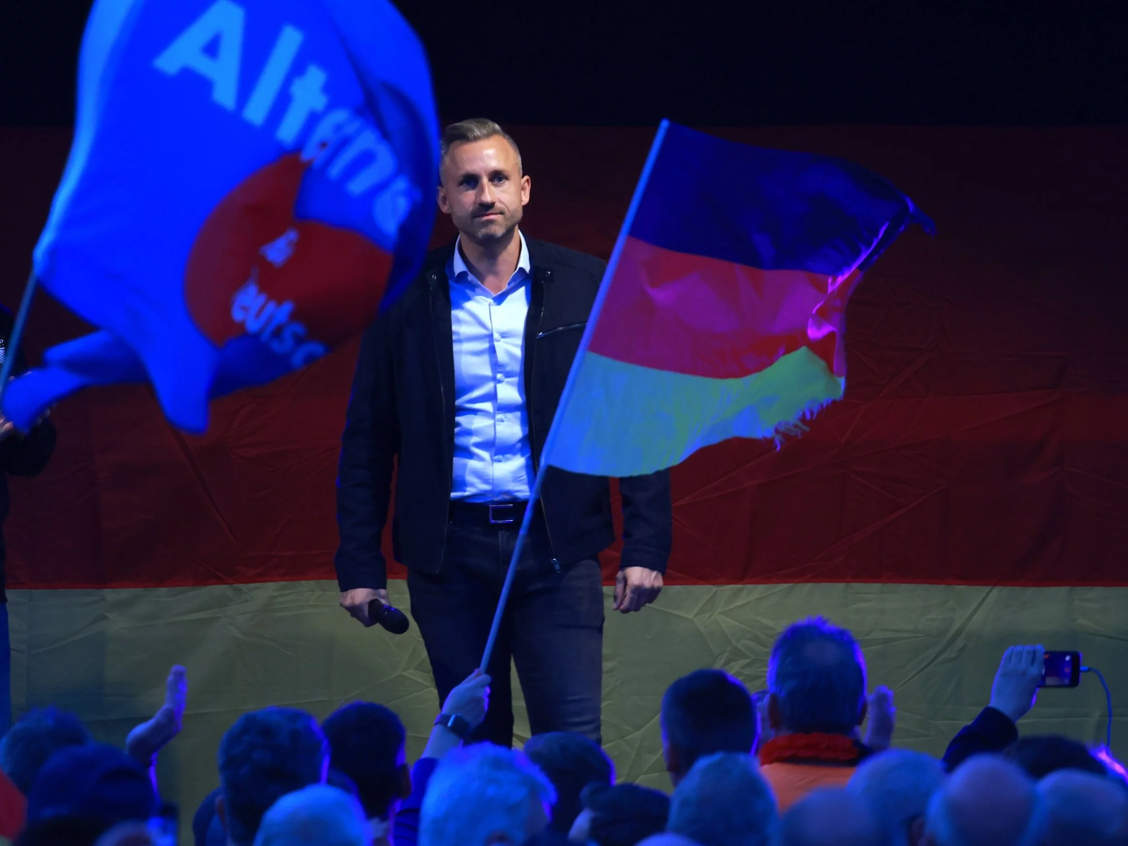 Ulrich Siegmund na wiecu AfD