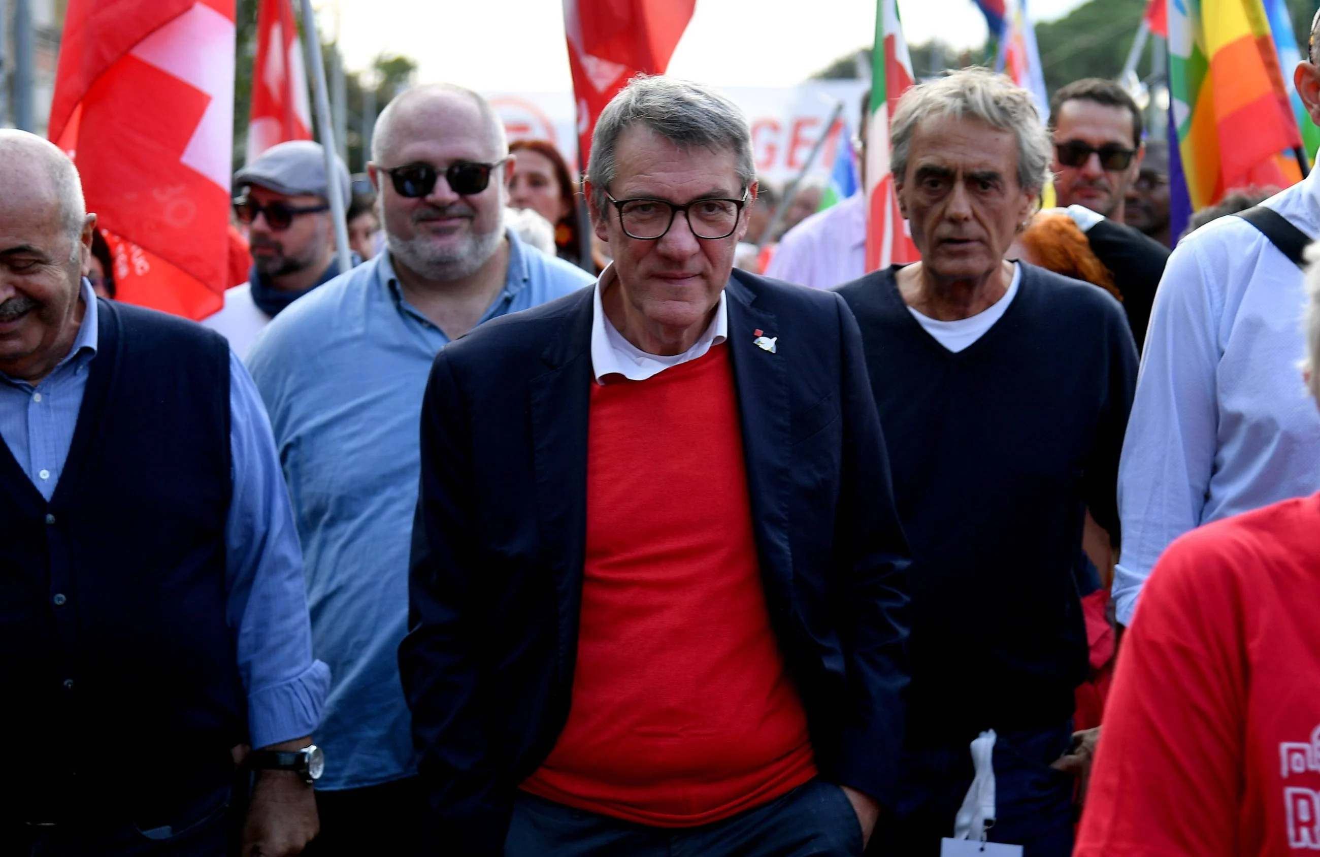 Maurizio Landini, szef największej lewicowej centrali związkowej CGIL