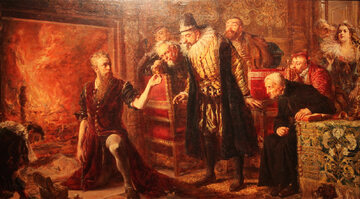 Obraz "Alchemik Sędziwój i król Zygmunt III" Jana Matejki