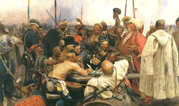Obraz Ilji Repina "Kozacy piszą list do sułtana"