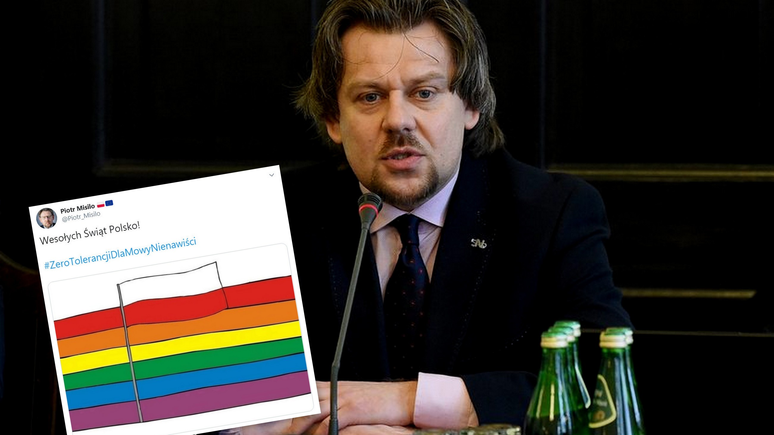 Podobnie jak wiele polityków z lewej strony sceny politycznej, Piotr Misiło postanowił złożyć świąteczne życzenia bez wspominania o Bożym Narodzeniu.