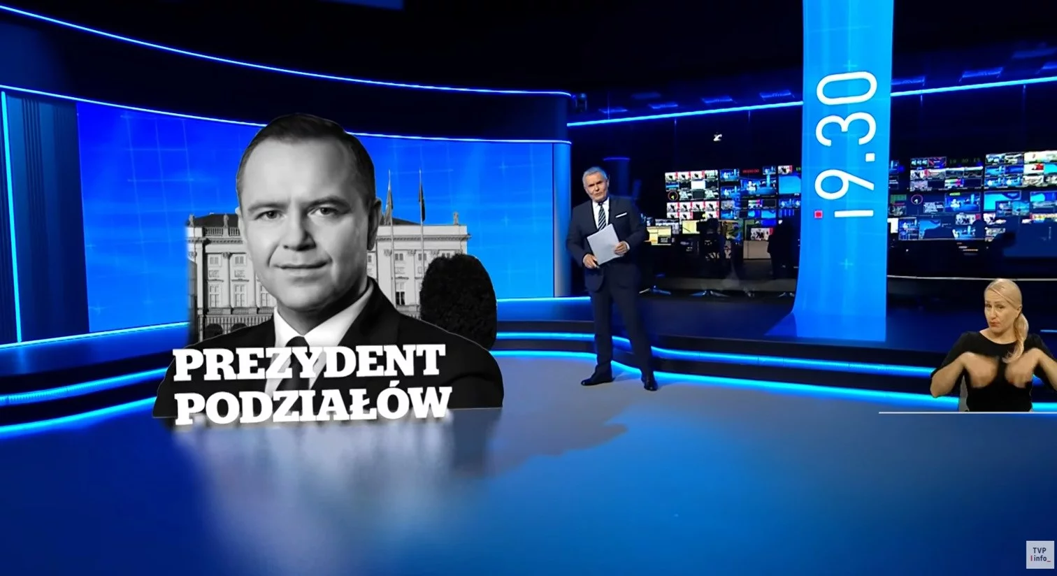 Materiał podsumowujący rok prezydentury Karola Nawrockiego w "19.30" TVP