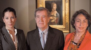 Od lewej: Tamara Czartoryska z ojcem księciem Adamem Czartoryskim i macochą Josette Calil