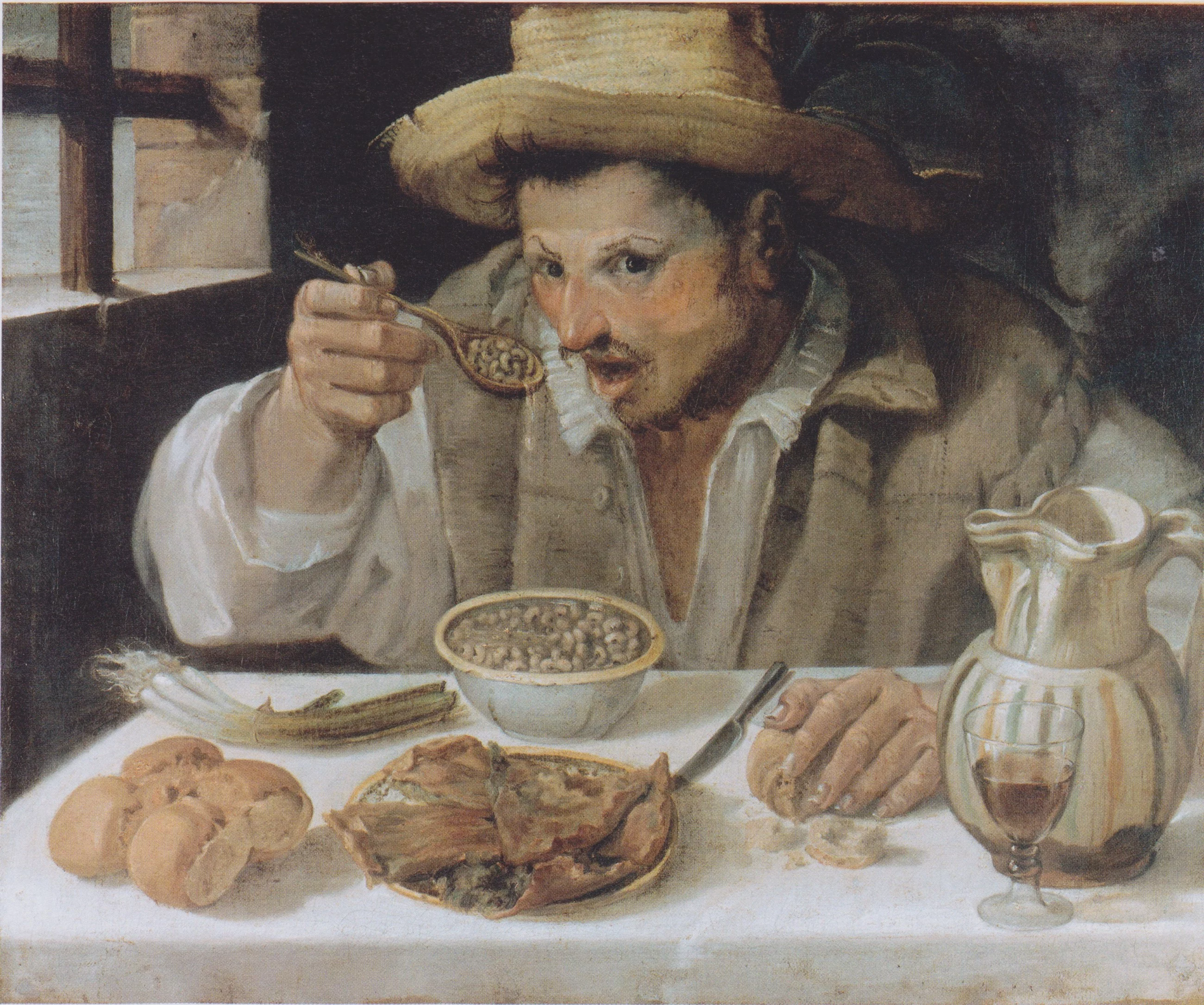 Annibale Carracci „Jedzący fasolę”