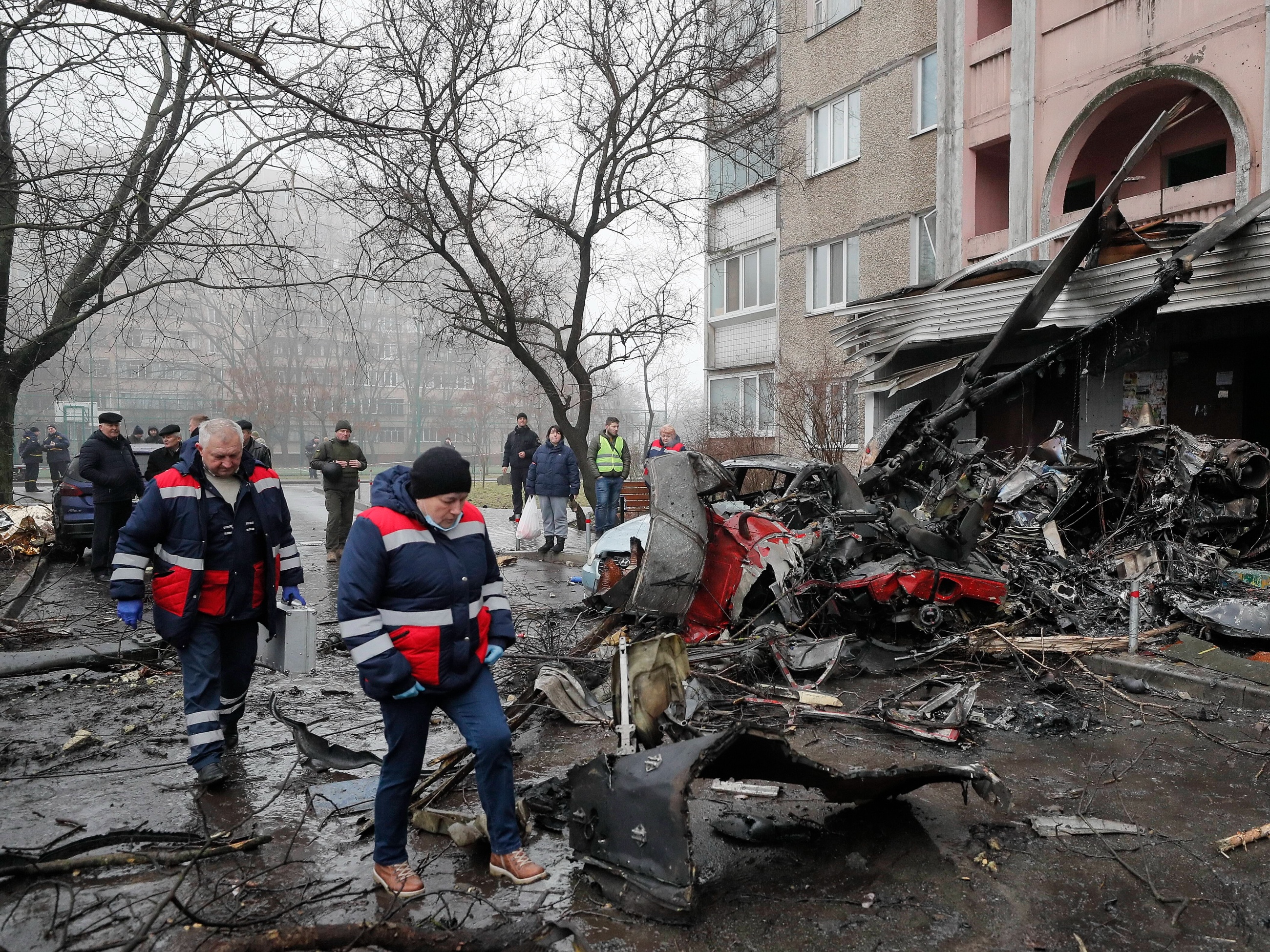 W wypadku w Browarach pod Kijowem zginął m.in. szef MSW Ukrainy Denys Monastyrski.