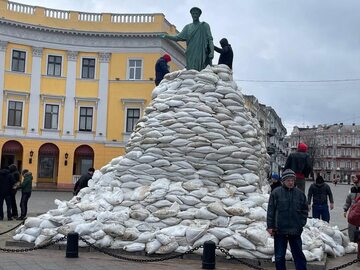 Odessa. Pomnik księcia de Richelieu, 9 marca 2022