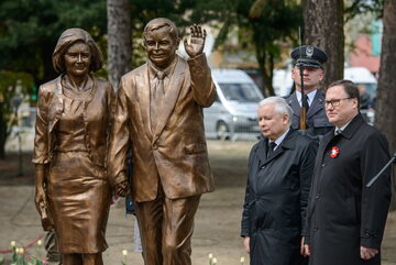 Odsłonięcie pomnika pary prezydenckiej, Biała Podlaska