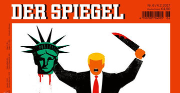 Okładka numeru niemieckiej gazety "Der Spiegel", opublikowanego w lutym 2017 roku