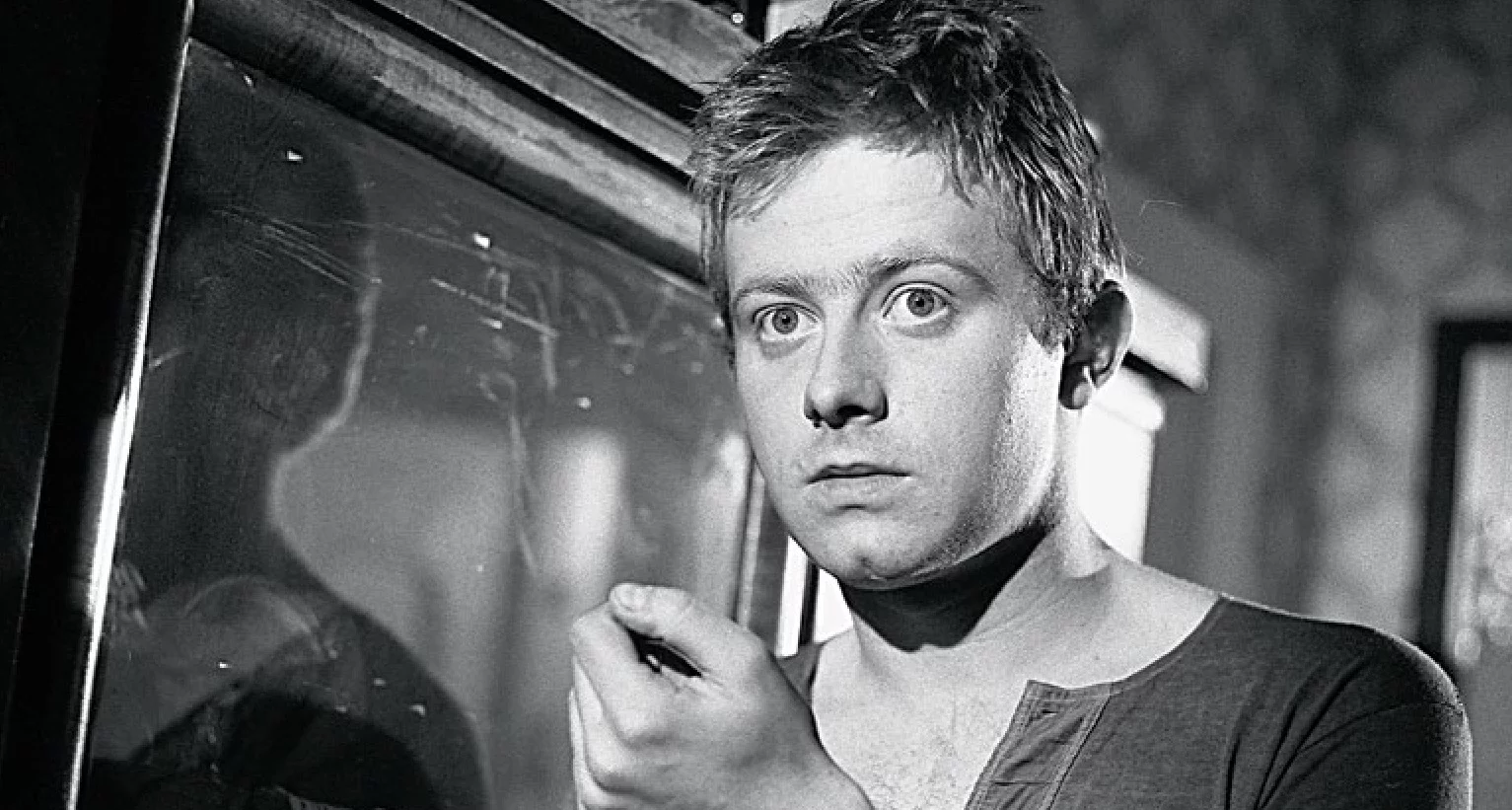 Olaf Lubaszenko w filmie „Marcowe migdały” Radosława Piwowarskiego z 1989 r.