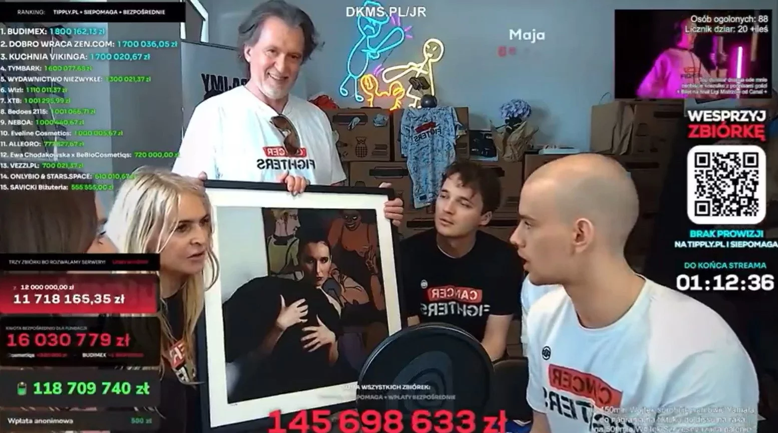 Monika Olejnik na zbiórce Łatwoganga