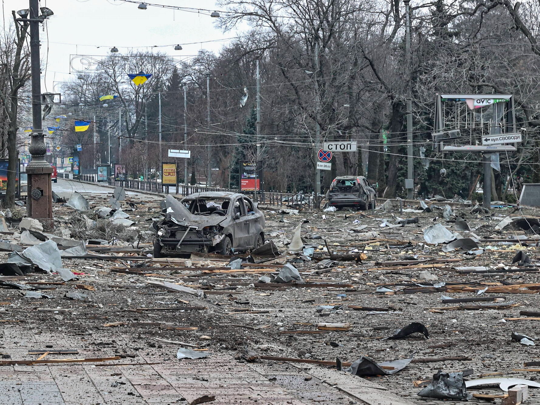 Charków po bombardowaniu przez Rosjan