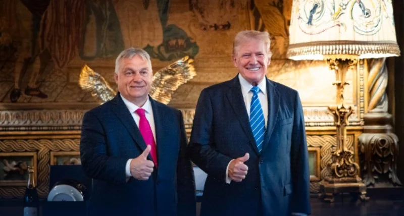 Premier Węgier Viktor Orban i były prezydent USA Donald Trump