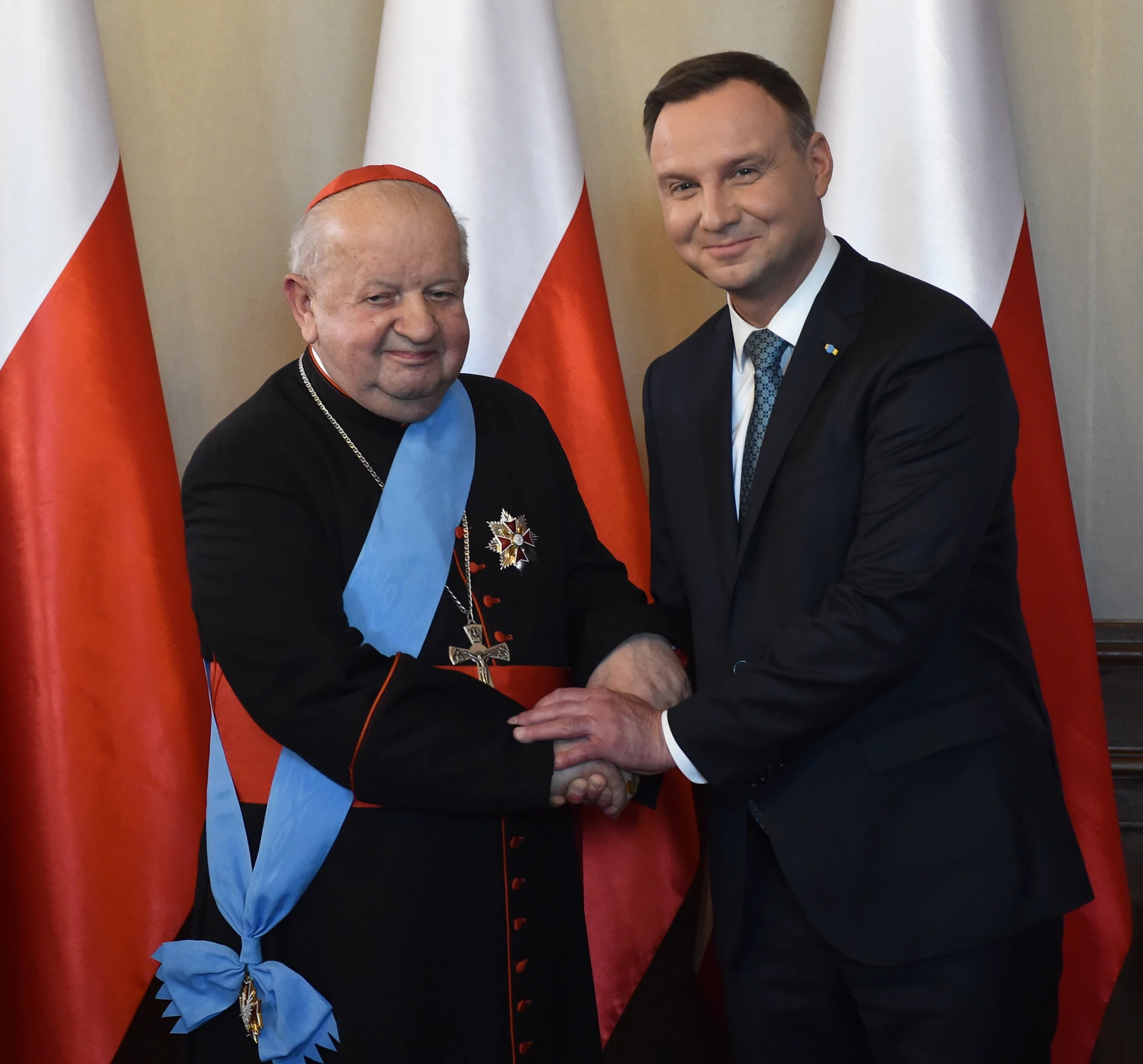 Prezydent Andrzej Duda i kardynał Stanisław Dziwisz