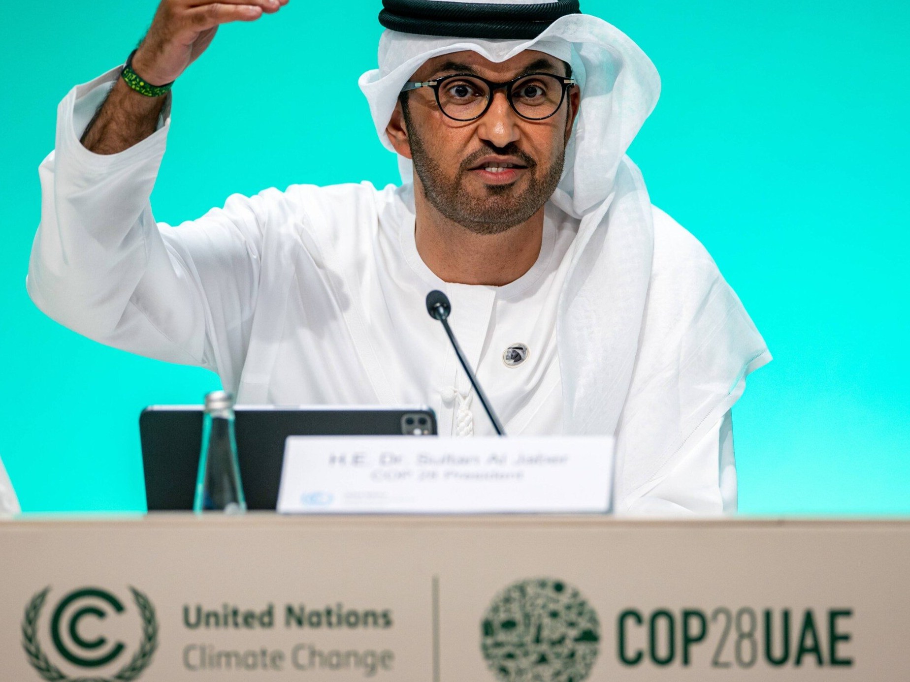 Sultan Ahmed Al Jaber, przewodniczący COP28, minister przemysłu i zaawansowanych technologii ZEA