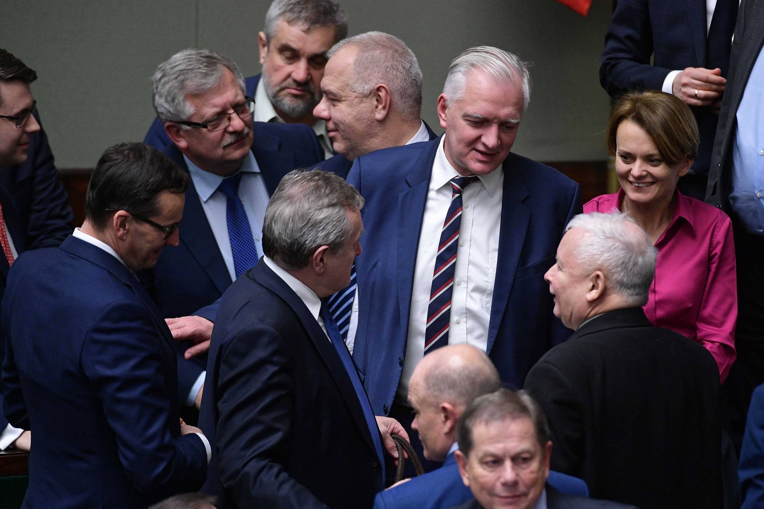 Jarosław Gowin i Jarosław Kaczyński w Sejmie