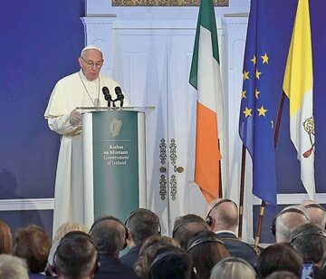 Papież podczas spotkania w Dublinie, 25 sierpnia 2018 r.