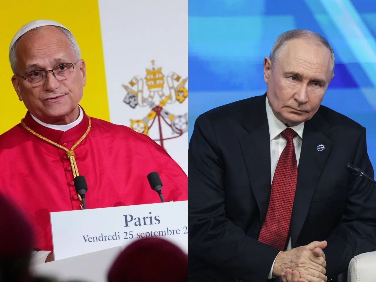 Papież Leon XIV, prezydent Rosji Władimir Putin