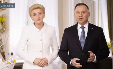 Para prezydencka złożyła Polakom życzenia z okazji świąt wielkanocnych.