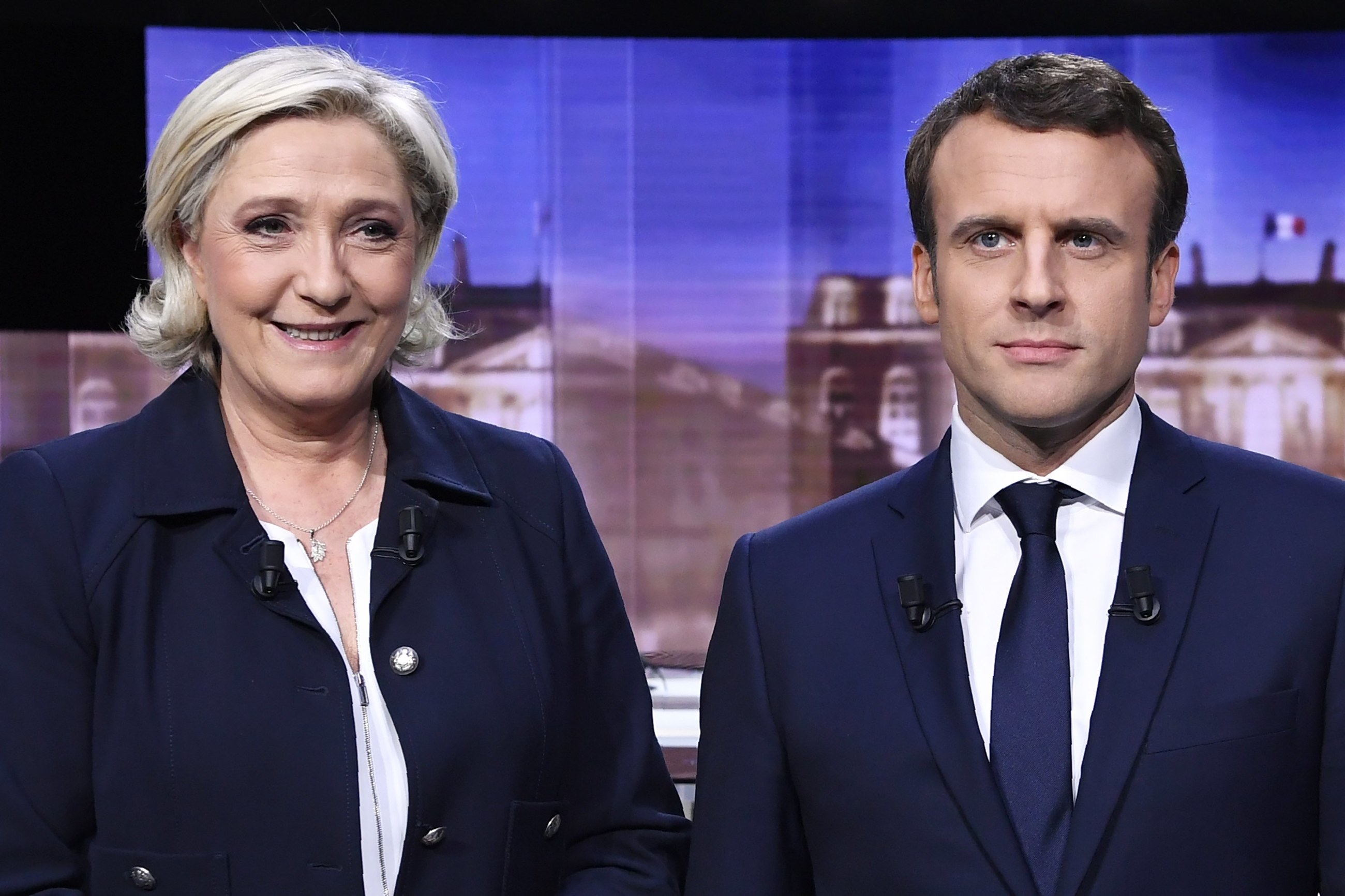 Marine Le Pen i Emmanuel Macron