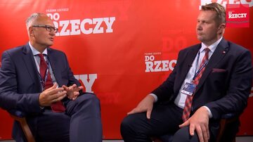 Paweł Lisicki i Przemysław Czarnek podczas Forum Ekonomicznego w Karpaczu