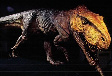 Pełnowymiarowa rekonstrukcja dinozaura teratosaurusa, którego szczątki zostały znalezione podczas wykopalisk w Krasiejowie. Jej autorką jest Magdalena Szubert